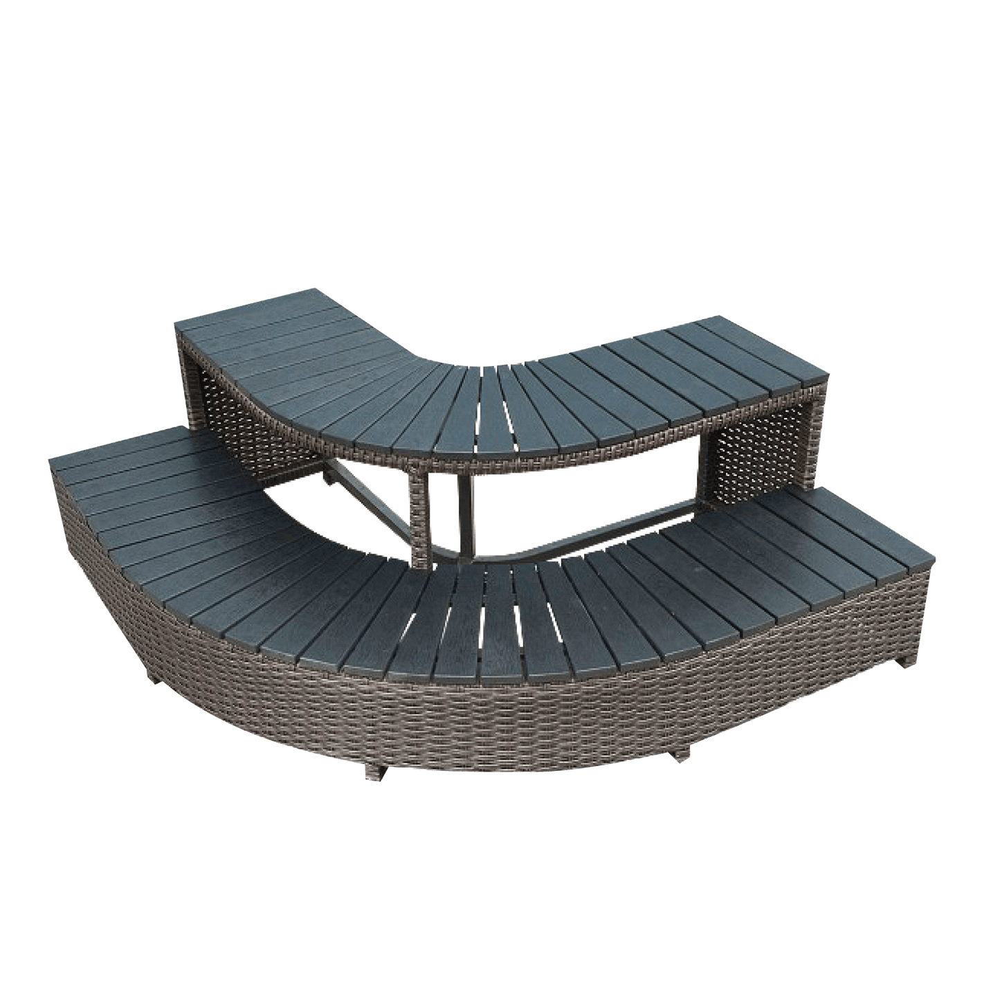 Wicker Corner Steps - Square Surround Furniture