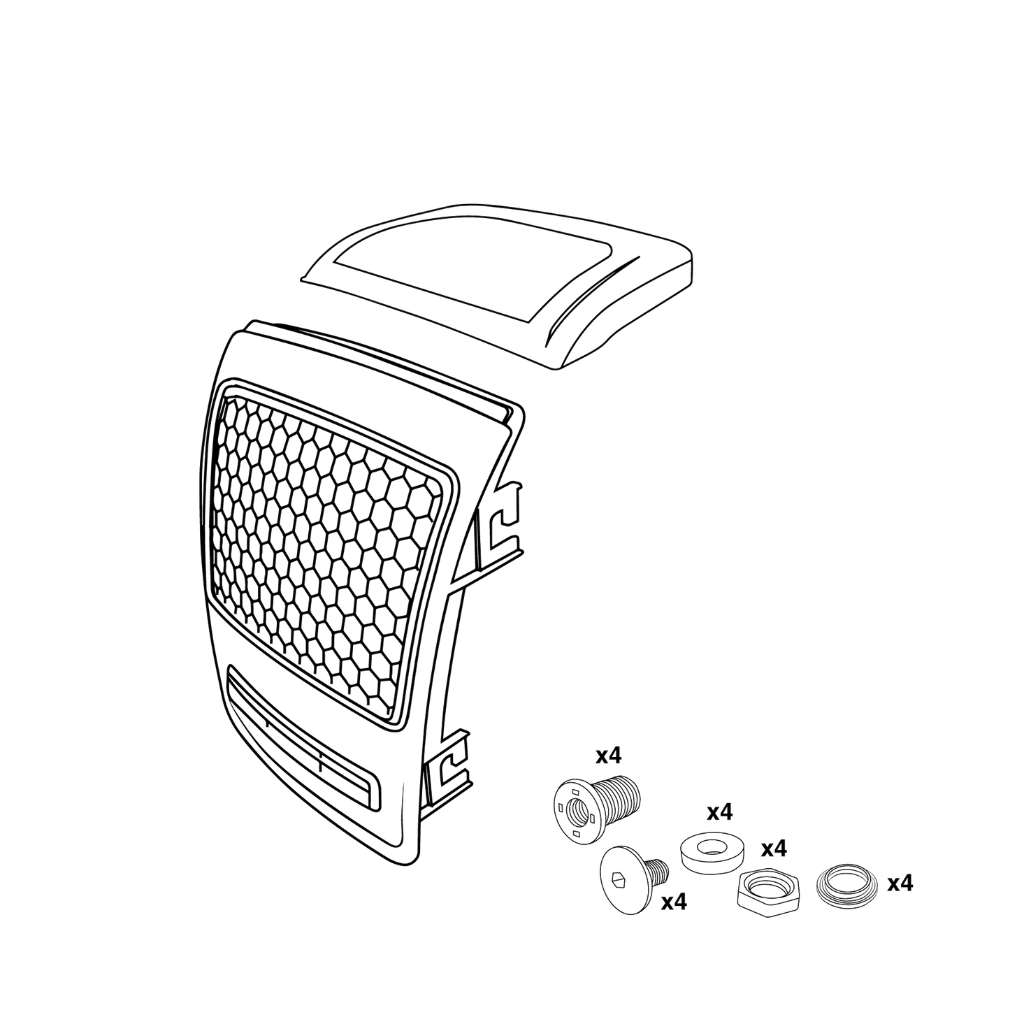 Filter Grate Set (Grey) - Black Ice