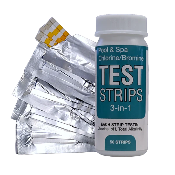 3 in 1 Chlorine Test Strips, 50 Pack