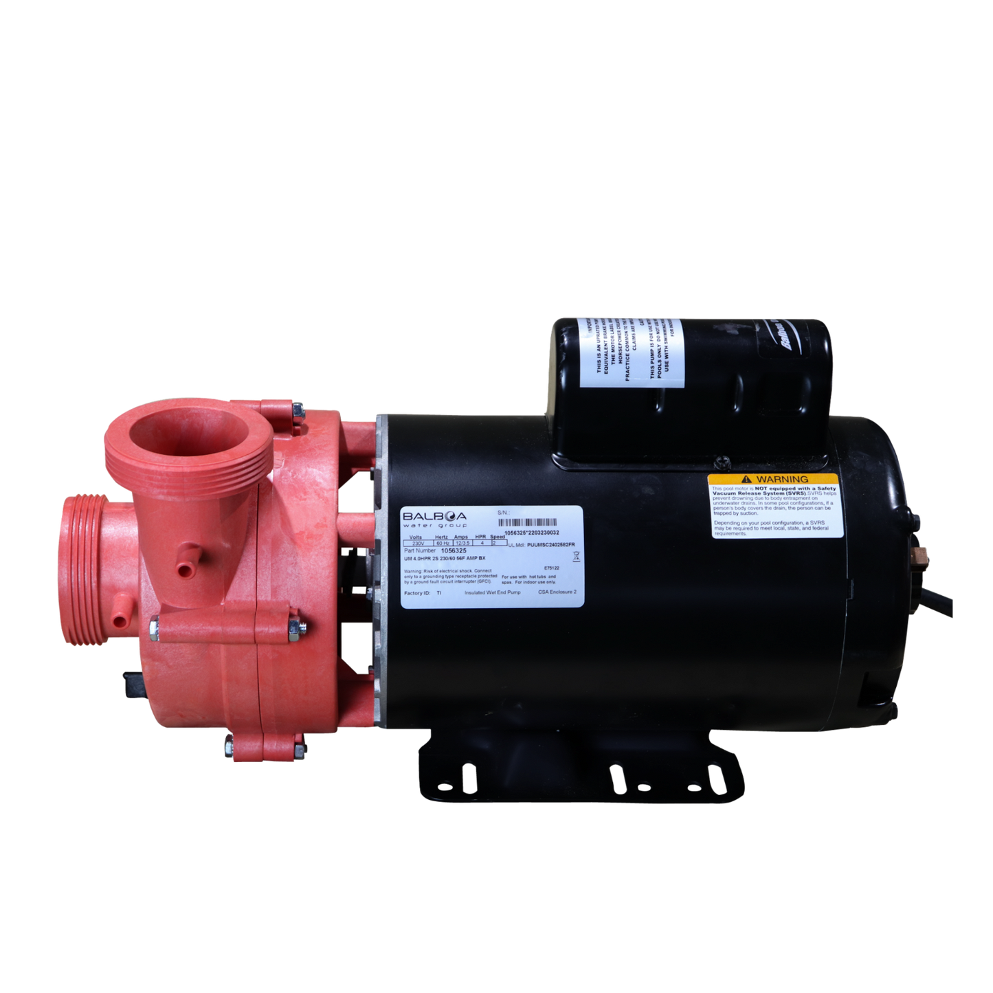 Pump 4HP 2SP 240V 2in/2in 60Hz - Balboa
