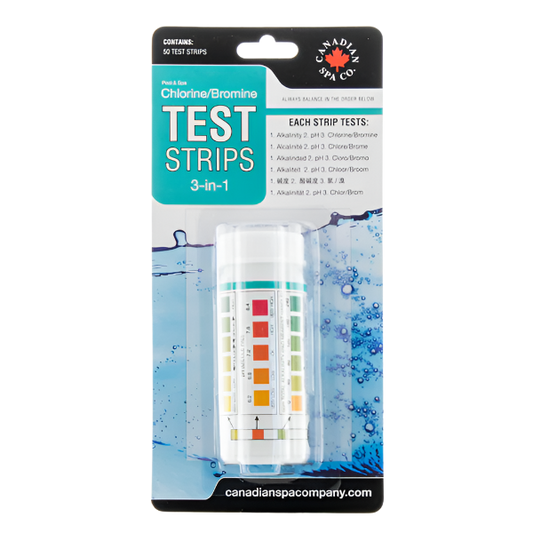 3 in 1 Chlorine Test Strips, 50 Pack