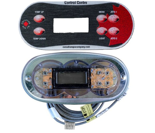 Balboa TP500S Topside Control Panel and 2 Pump Overlay Combo
