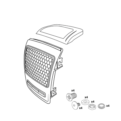 Filter Grate Set (Grey) - Black Ice