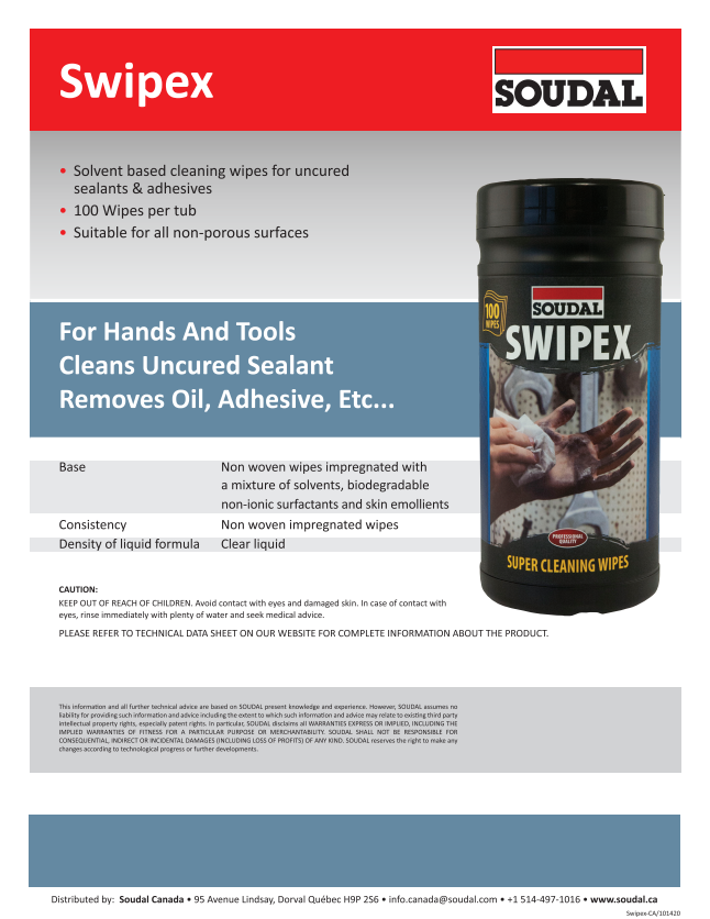 Swipex Cleaning Wipes - 100pcs