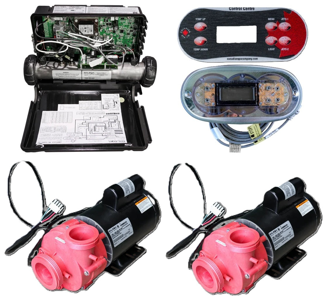 Balboa CNBP501 Control System with 2x 5HP Pump & TP500S Topside Bundle, 240V